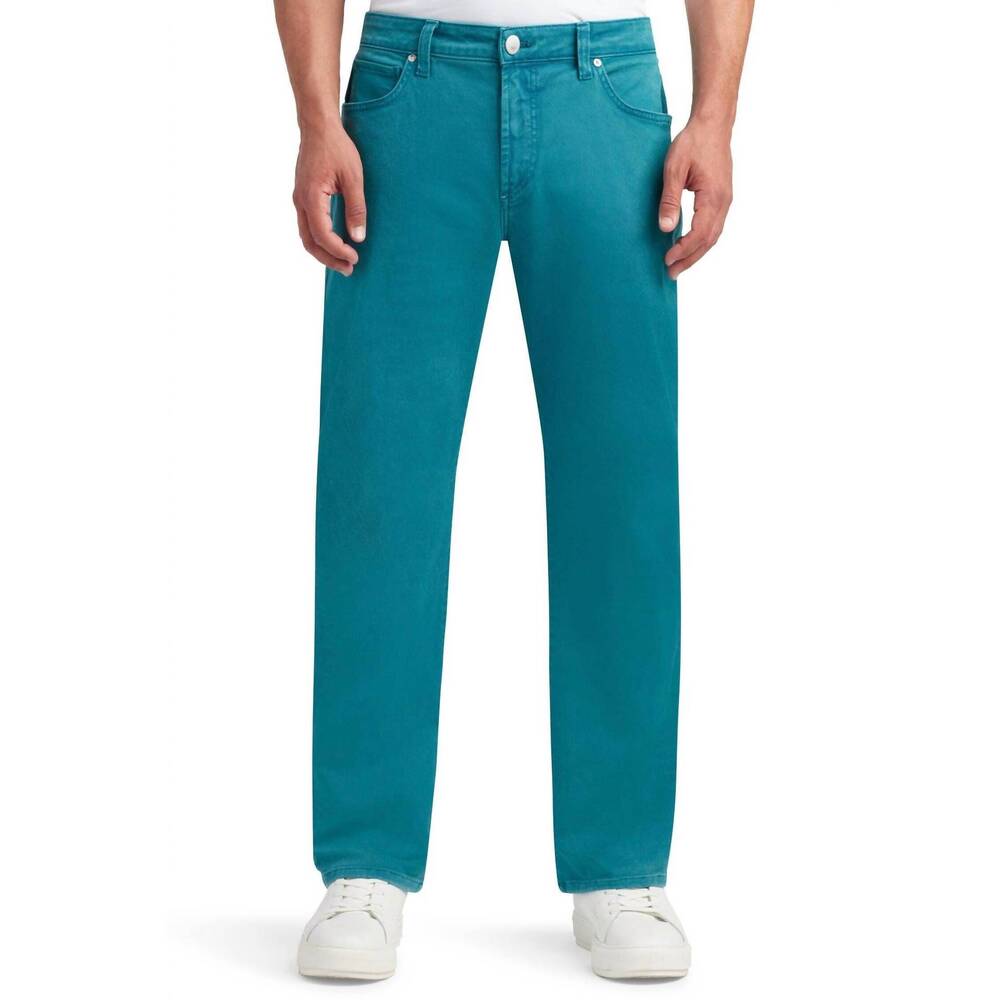 NEW MONFRERE jayden sarcelle straight leg jeans in green